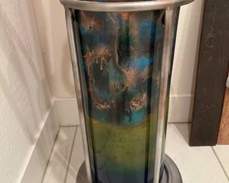 GLASS AND METAL UMBRELLA STAND