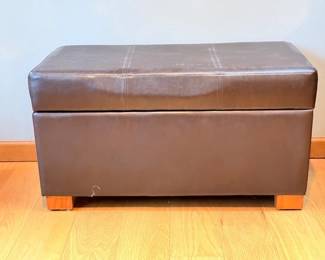 71 FauxLeatherStorageOttoman
