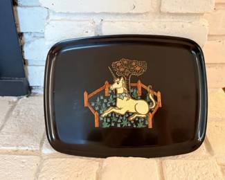 63 VintageCourocofMontereyUnicornTray