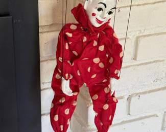 21 VintageHazellesTetotheClownMarionettePuppet