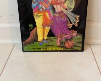 Radhy Shyam Framed Devotional Wall Art - Krishna & Radha