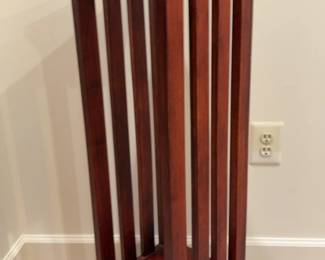 Mission Style Wood Plant Stand with Vertical Slats