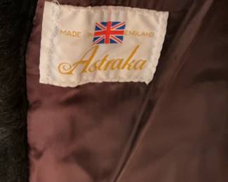 Vintage Style Dark Brown Faux Fur Coat with Collar