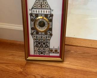 Framed Steampunk Style Big Ben Wall Clock Art Made of Watch Parts