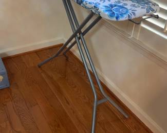 Standard Metal Ironing Board with Blue Floral Cover