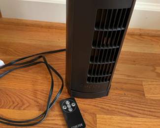 Cascade Personal Tower Fan with Remote Control - Black