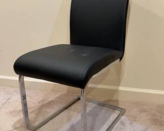 Black Faux Leather Chair