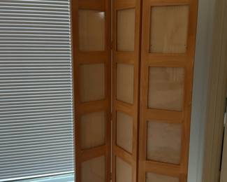 Wooden 3-Panel Folding Room Divider with Photo Frames