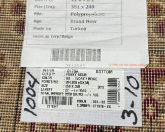 Traditional Persian-Style Floral Area Rug - 11’6”x8’2”