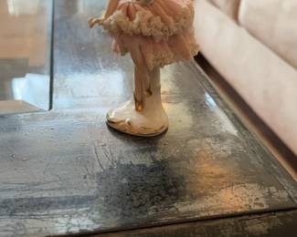 Vintage Porcelain Ballerina Figurine with Lace Tutu