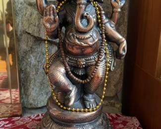 Standing Brass Lord Ganesha Statue - 19” Tall