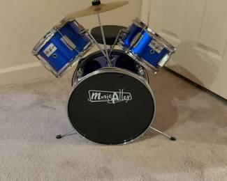 Music Alley 3-Piece Junior Drum Kit - Blue