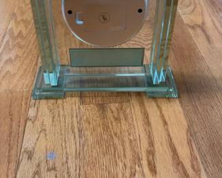 Danbury Quartz Crystal Desk Clock with Silver-Tone Bezel