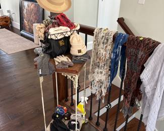Lots of ladies scarfs, gloves and hats $3 and up