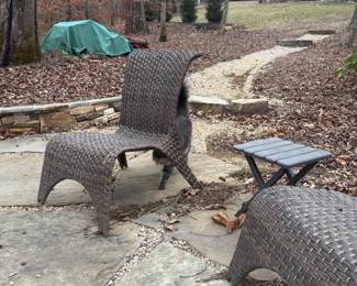 4 Wicker outdoor lounge chairs. Will sell separately. 