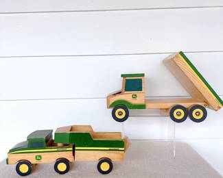 John Deere wooden toy trucks by learning curve brands, 2008