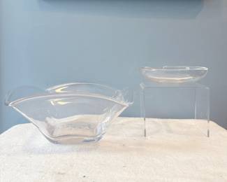 Simon Pearce Signed Glass Bowl, Tiffany & Co Elsa Peretti Heart Bowl