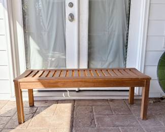 Teak Outdoor Backless Bench