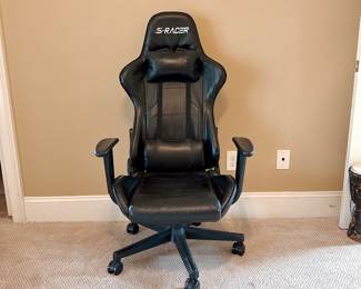 S-Racer Black PU Leather Gaming Chair