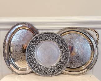 Wilton Armentale Pewter "William and Mary" Round Platter Tray