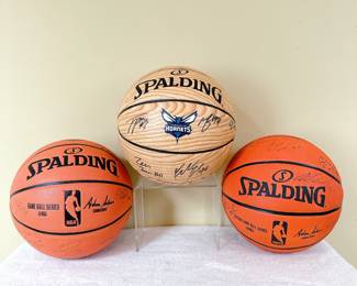 signed Charlotte Hornets basketballs