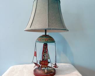 vintage airplane carousel lamp