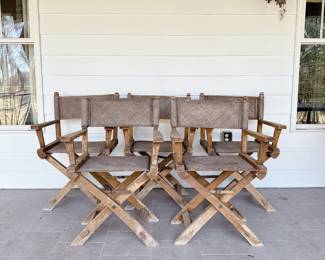 Set of 5 Vtg 1990s Pottery Barn Directors Chairs