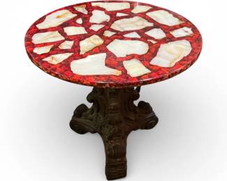 ARTURO PANI Style Agate Side Table
