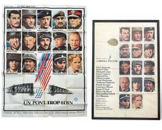 Two "A Bridge Too Far" Movie Posters, French, American
