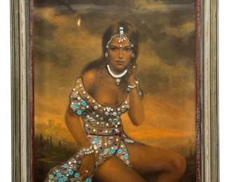 Incredible Folk Art 3D Portrait of a Girl
