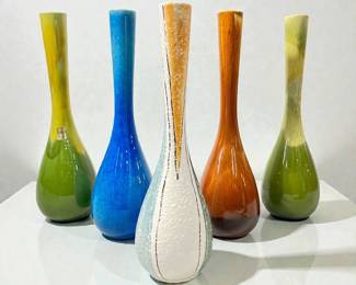 Five Mid Century ROYAL HAEGER Bud Vases
