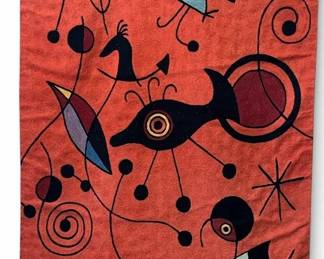 A MIRO Style Embroidered Tapestry

