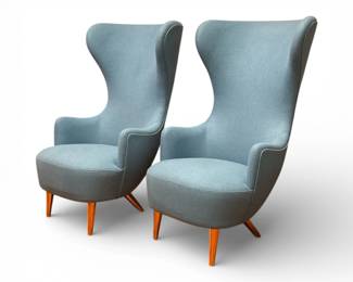 TOM DIXON (British, b.1959) Upholstered Wingback Chairs
