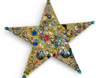 A POPS CASEY Folk Art Jeweled Star
