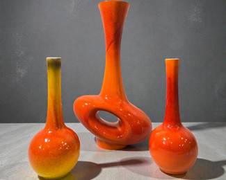 Three Mid Century ROYAL HAEGER Atomic Vases
