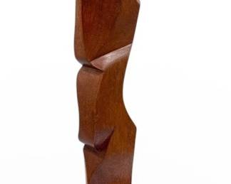 Abstract Mid Century Carved Wood Biomorphic Sculpture
