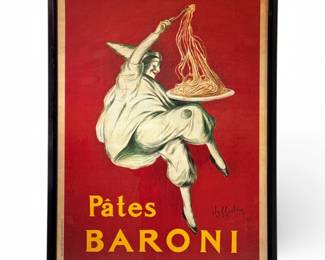 Wall Sized "Pates Baroni" French Advertising Poster, LEONETTO CAPPIELLO
