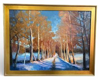 Door County, WI Artist "Winter Comes Softly" Oil Painting
