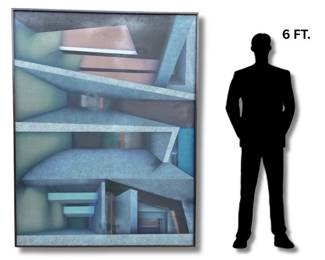 Massive Abstract Brutalist Painting
