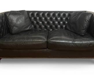 High Back Chesterfield & Nailhead Trim Sofa
