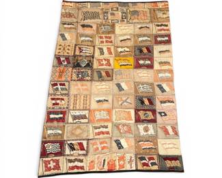 Victorian Cigar Flag Folk Art Quilt
