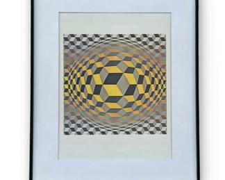 VICTOR VASARELY (French-Hungarian, 1906-1997) Style Op Art Print
