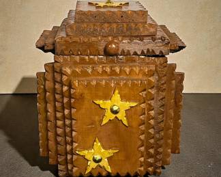 POPS CASEY Folk Art Cigar Box
