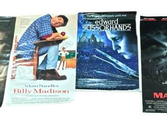A Collection Vintage Movie Posters, "Billy Madison" "Edward Scissorhands"

