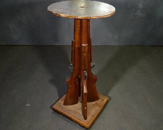Folk Art Gun Table Base
