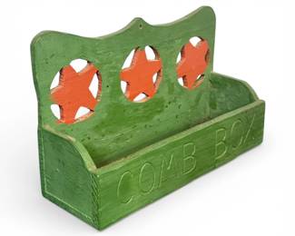 Folk Art Primitive Comb Box
