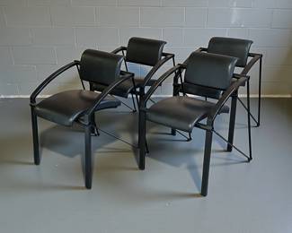 MARIO BOTTA Style Armchairs, Set of 4
