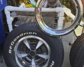 70 Lemans wheel tire chrome
