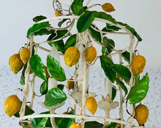 Retro 1950's MCM Metal Toleware Italian Hanging Lamp, Absolutely Fabulous!