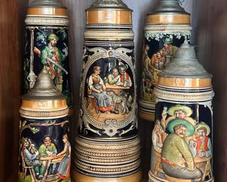 Just a Small Collection of the Beer Stein Collection For Sale at this Outstanding Home!